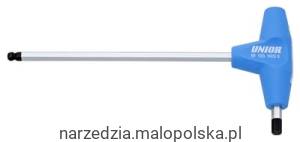 Klucz trzpieniowy 8mm sześciokątny z końcówką kulistą uchwyt T Unior (608281) 193HXS AP
