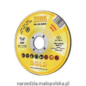 Tarcza do cięcia 180x3x22.23mm A30S DPC York Abrasives YRK2303085K
