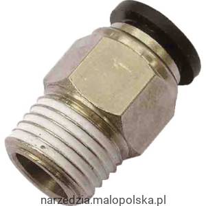 Złączka prosta z gwintem zewnętrznym stożkowym KC6-2MT6mm-G1/4 M/T PRO-19 PRO20