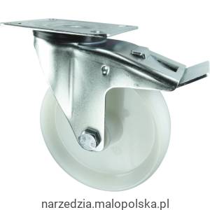 Kółko z hamulcem obrotowe z blaszką mocującą 125mm nylonowe Atlas Workholders ATL9450810K