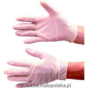 Rękawice jednorazowe lateksowe bezpudrowe S opak. 100 100szt. Tuffsafe TFF9613110A