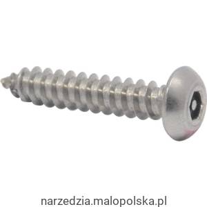 Śruba No8x3/4" imbusowa z zabezpieczeniem A2 nierdzewna 100szt. Qualfast QFT6373018V