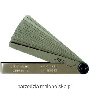 Szczelinomierz calowy 0,0015”-0,025” listkowy 18szt. ostrzy płytkowy Kennedy KEN5180650K KEN-518-0650K