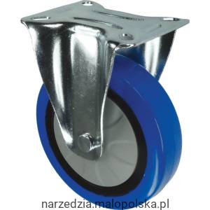 Kółko stałe z blaszką mocującą 100mm BLUE gumowe Atlas Workholders ATL9450554K