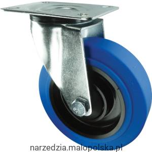 Kółko obrotowe z blaszką mocującą 80mm BLUE gumowe Atlas Workholders ATL9451606K