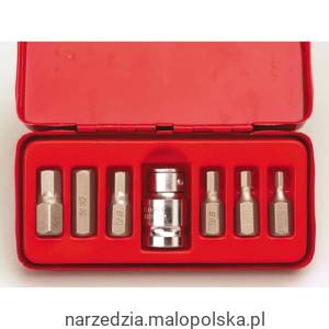 Zestaw bitów imbusów Hex 4-12mm 1/2" 7szt. Kennedy KEN5827900K