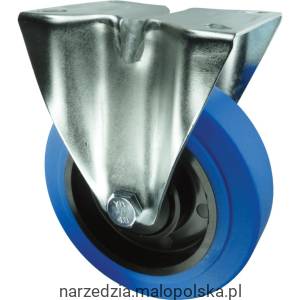 Kółko stałe z blaszką mocującą 125mm BLUE gumowe Atlas Workholders ATL9451590K