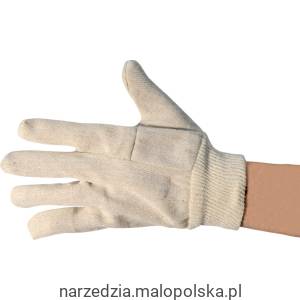 Rękawice COTTON DRILL POLY 6OZ SIZE 8 LADIES KNITTED WRIST (PK12) Sitesafe SSF9613050K