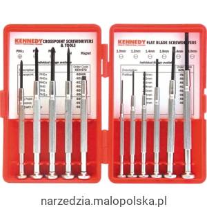 Zestaw wkrętaków dla jubilerów i zegarmistrzów 11szt. Kennedy KEN5729060K