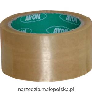 Taśma 50mm 66m z wysokojakościowego winylu do kartonów pławożółta Avon AVN9812070K
