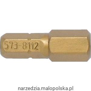 Bit tytanowy 6-kątny 1/4"x8mm x25mm Kennedy KEN5738112K PRO19-20