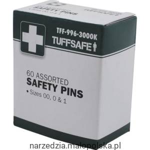 Agrafki rozmiar 00, 0 i 1 opak. 60szt. Tuffsafe TFF9963000K