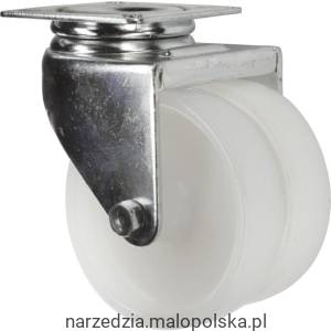 Kółko obrotowe z blaszką mocującą TWIN 50mm PP polipropylenowe Atlas Workholders ATL9450350K