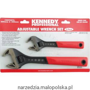Zestaw kluczy nastawnych z podziałką 200mm 300mm 8" 12" Kennedy KEN5010640K