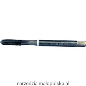 Gwintownik M6x1 HSS-EV do żeliwa nakrój D 6HX azotowany din371 din376 rowki proste przelotowy maszynowy biały pasek Swisstech SWT1853521W