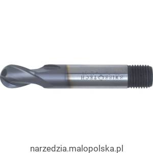 Frez trzpieniow 3mm z czołem kulistym ze stali szybkotnącej chwyt z gwintem HSS-Co TiCN SwissTech SWT1633933A