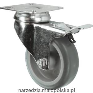 Kółko z hamulcem obrotowe z blaszką mocującą 50mm gumowe Atlas Workholders ATL9450240K