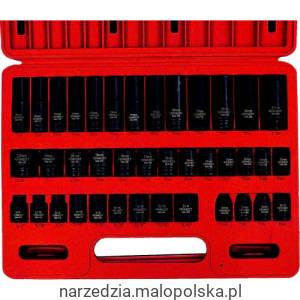 Zestaw nasadek udarowych 3/8" 39szt. metrycznych i calowych 6-22mm 1/4"-3/4" i głębokie 7-21mm Kennedy KEN5839810K [KEN5839224K]
