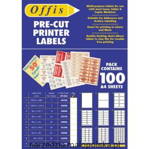 MULTI-PURPOSE LABEL (8 PER SHEET) PK-100 Offis OFI8220060K
