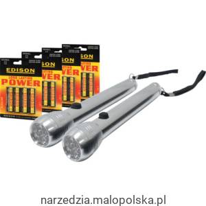 Zestaw latarki LED w aluminiowej obudowie z bateriami Edison EDI9042922K