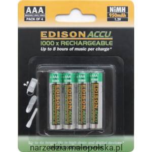Baterie wielokrotnego ładowania AAA Ni-MH 950MAH KPL PK-4