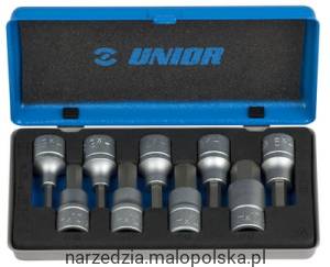 Zestaw nasadek trzpieniowych wkrętakowych 1/2" w metalowej kasecie /9 Unior (607064) 192/14