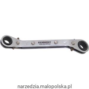 Klucz 3/8"x7/16" oczkowy zapadkowy odgięty calowy Kennedy KEN5829753K