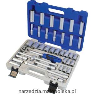 Zestaw kluczy nasadowych 1/2" 37szt. metryczny Senator SEN5829260K PRO25