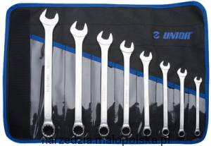 Zestaw kluczy płasko-oczkowych 8-22mm 8szt. długi w etui Unior (615475) 120/1CT