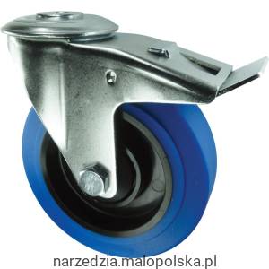 Kółko z hamulcem BOLT HOLE 80mm BLUE gumowe Atlas Workholders ATL9451946K