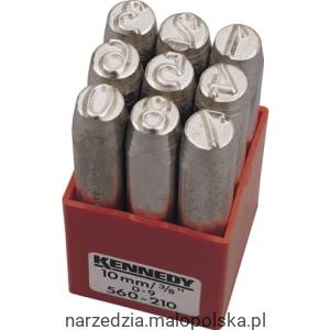 Zestaw znaczników 2,5mm cyfrowych 9szt. numeratory Kennedy KEN5606010K PRO20