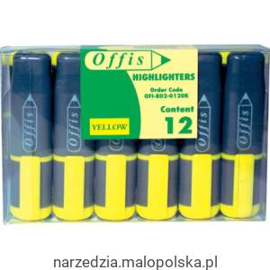 Mazaki do zaznaczania żółte 12szt.