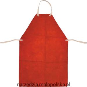 Fartuch spawalniczy ze skóry chromowej zapinany czerwony Kennedy KEN8855410K PRO19