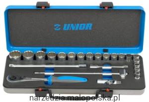 Zestaw kluczy nasadowych 1/2" w metalowej kasecie 10-32/23 Unior (615327) 190BI12P23