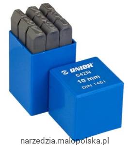 Zestaw stalowych znaczników z cyframi 10mm Unior (620943) 642NPB