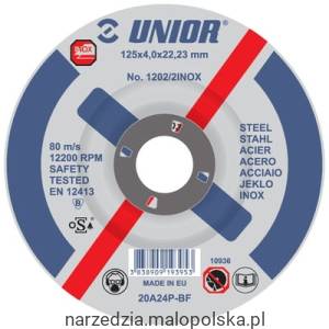 Produkt Unior 125x4,0x22 619395 1202/2INOX