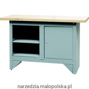 Stół warsztatowy z szafką zamykaną i półką Senator SEN4055040K