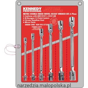 Zestaw kluczy 8-19mm nasadowych przegubowych dwustronnych 6szt. Kennedy KEN5823725K KEN-582-3725K