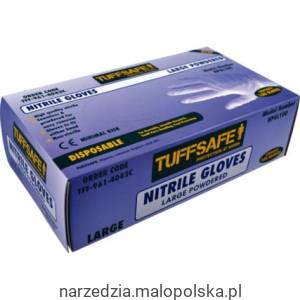 Rękawice jednorazowe nitrylowe pudrowane XL 100szt. Tuffsafe TFF9614043D PRO19-20