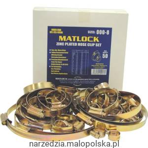 Zestaw obejm zaciskowych ocynkowanych 50szt. Matlock MTL6625950K