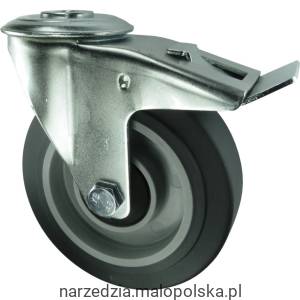 Kółko z hamulcem obrotowe z otworem 80mm GREY gumowe Atlas Workholders ATL9451896K