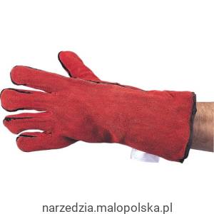 Rękawice robocze skórzane długie czerwone Sitesafe SSF9611620K