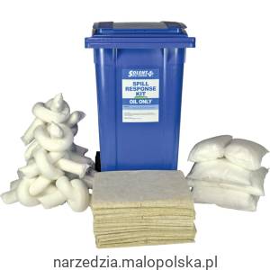 SUSTAINABLE SPILL KIT OIL-ONLY 240LTR WHEEL BIN Solent SOL7422660K