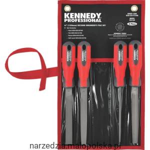 Zestaw pilników precyzyjnych 6" z uchwytami 4szt. Kennedy KEN0309740K