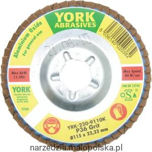 Tarcza ścierna 115x22mm P36 płótno AlOx York Abrasives YRK2209110K