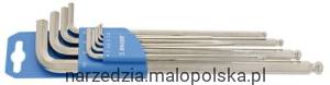 Zestaw kluczy imbusowych 1,5-10mm trzpieniowych długich z kulką na plastikowym wieszaku Unior Tools 608534 220/3SLPH