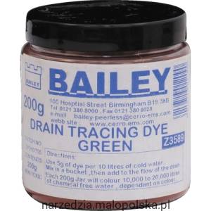 Barwnik do sprawdzania nieszczelności i wycieków wody z przewodów kanalizacyjnych 200g zielony Kennedy KEN5887700K MTM