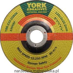 Tarcza tnąca 4x1/8x5/8" A30TBF York Abrasives YRK2300080K