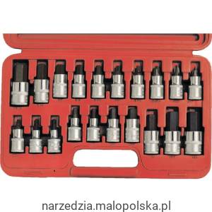 Zestaw nasadek trzpieniowych 1/2" 20szt. imbusowe krzyżakowe metryczne calowe Kennedy KEN5827880K PRO20